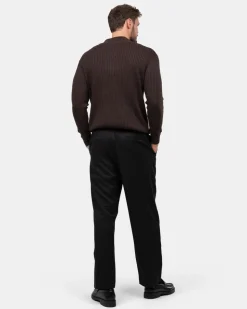 Half Zip Strik Brun