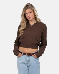 Half Zip Sweater Brun