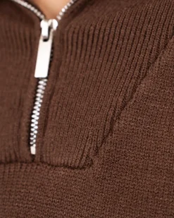 Half Zip Sweater Brun