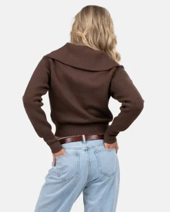 Half Zip Sweater Brun