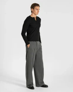 Henley Long Sleeve Black