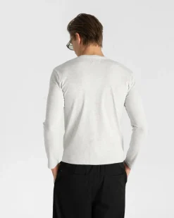 Henley Long Sleeve Heather Grey