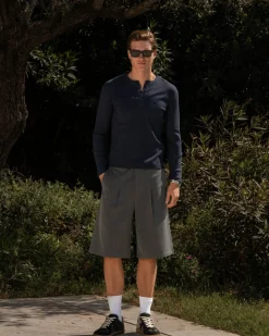 Henley Long Sleeve Navy