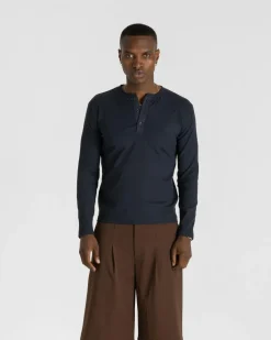 Henley Long Sleeve Navy