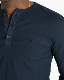 Henley Long Sleeve Navy