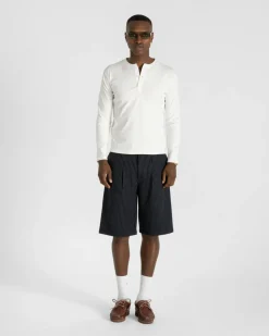 Henley Long Sleeve White