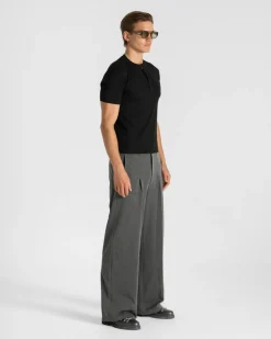 Henley Short Sleeve Black