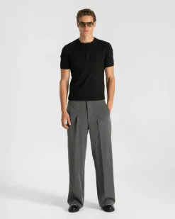 Henley Short Sleeve Black