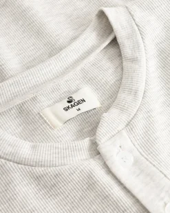 Henley Short Sleeve Heather Grey