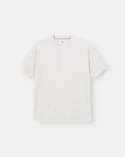 Henley Short Sleeve Heather Grey