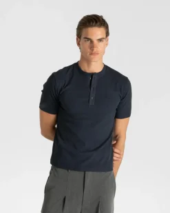 Henley Short Sleeve Navy