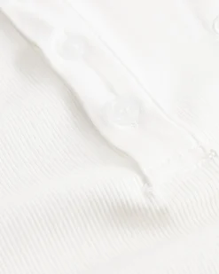 Henley Short Sleeve White