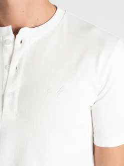 Henley Short Sleeve White