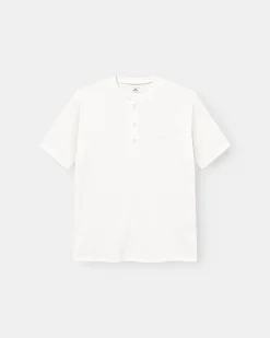 Henley Short Sleeve White