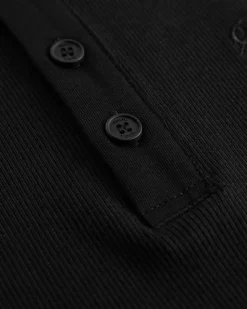 Henley Tank Top Black