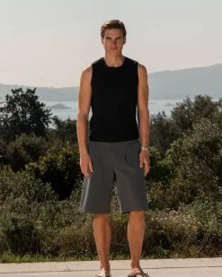 Henley Tank Top Black