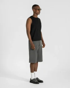 Henley Tank Top Black