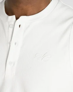 Henley Tank Top White