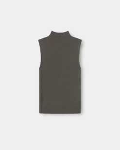 Highneck knitted Top Grå