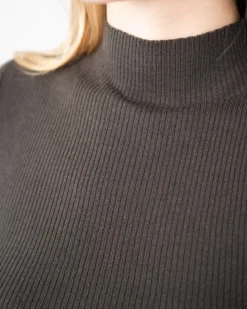 Highneck knitted Top Grå