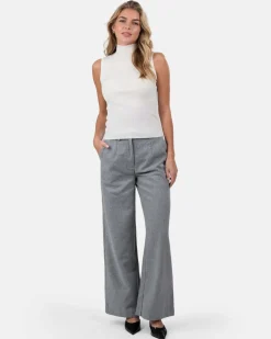 Highneck knitted Top Hvid
