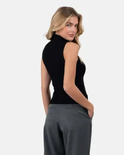 Highneck knitted Top Sort