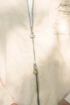 Hør Jakke Beige