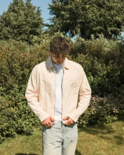 Hør Jakke Beige