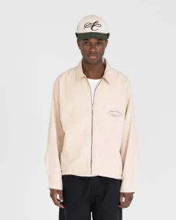 Hør Jakke Beige
