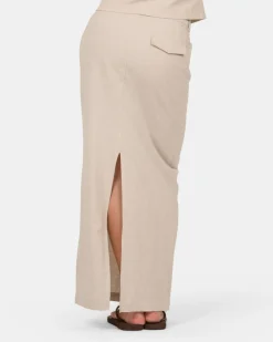 Hør Nederdel Beige