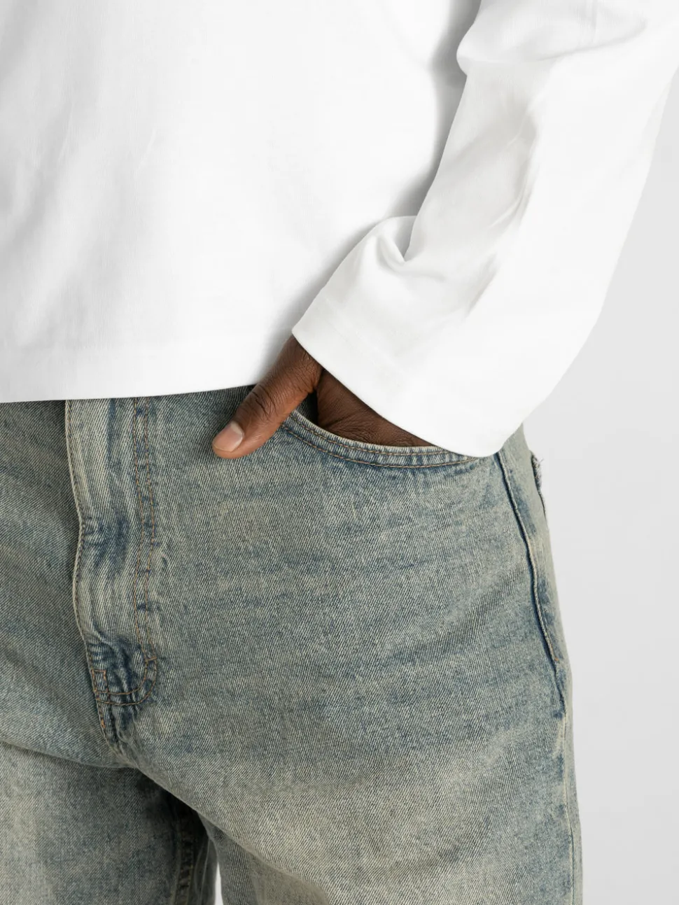 Jorts Light Blue Vintage Wash