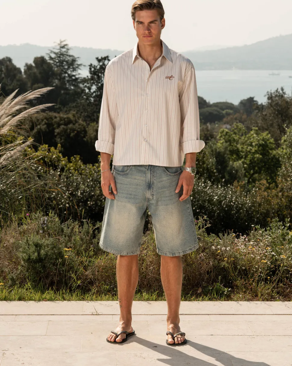 Jorts Light Blue Vintage Wash