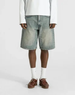 Jorts Light Blue Vintage Wash