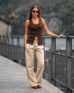 Knit top Brown