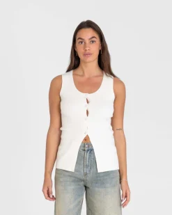 Knit top Hvid
