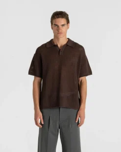Knitted Polo Brown