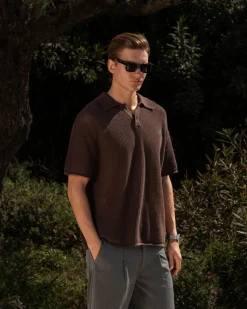Knitted Polo Brown
