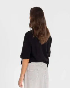 Knitted t-shirt Black