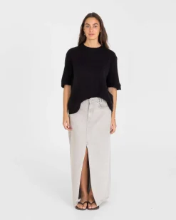 Knitted t-shirt Black