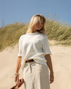Knitted t-shirt White