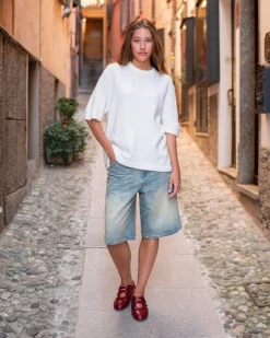 Knitted t-shirt White