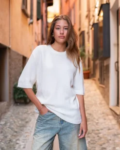Knitted t-shirt White
