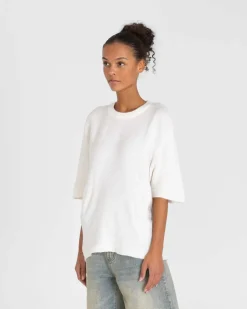 Knitted t-shirt White