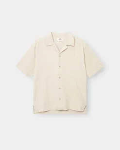 Kortærmet Hørskjorte Beige