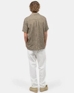 Kortærmet Jacquard Skjorte Army