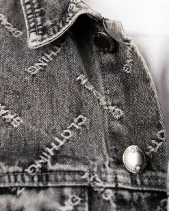 Monogram Denim Jacket Washed Grey