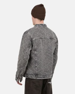 Monogram Denim Jacket Washed Grey