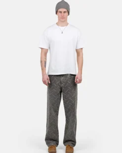 Monogram Denim Jeans Washed Grey