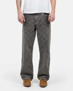 Monogram Denim Jeans Washed Grey