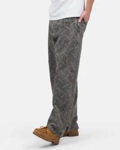 Monogram Denim Jeans Washed Grey